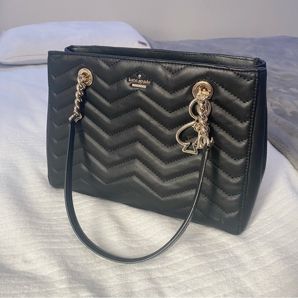 Kate Spade Reese Park Cournee Chevron Leather Bag - Picture 4 of 12